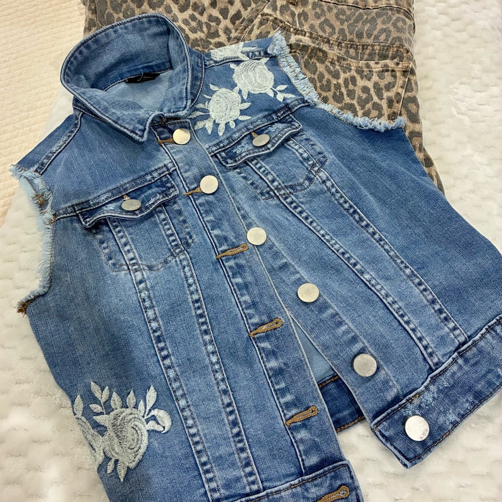 a.n.a Blue Denim Vest